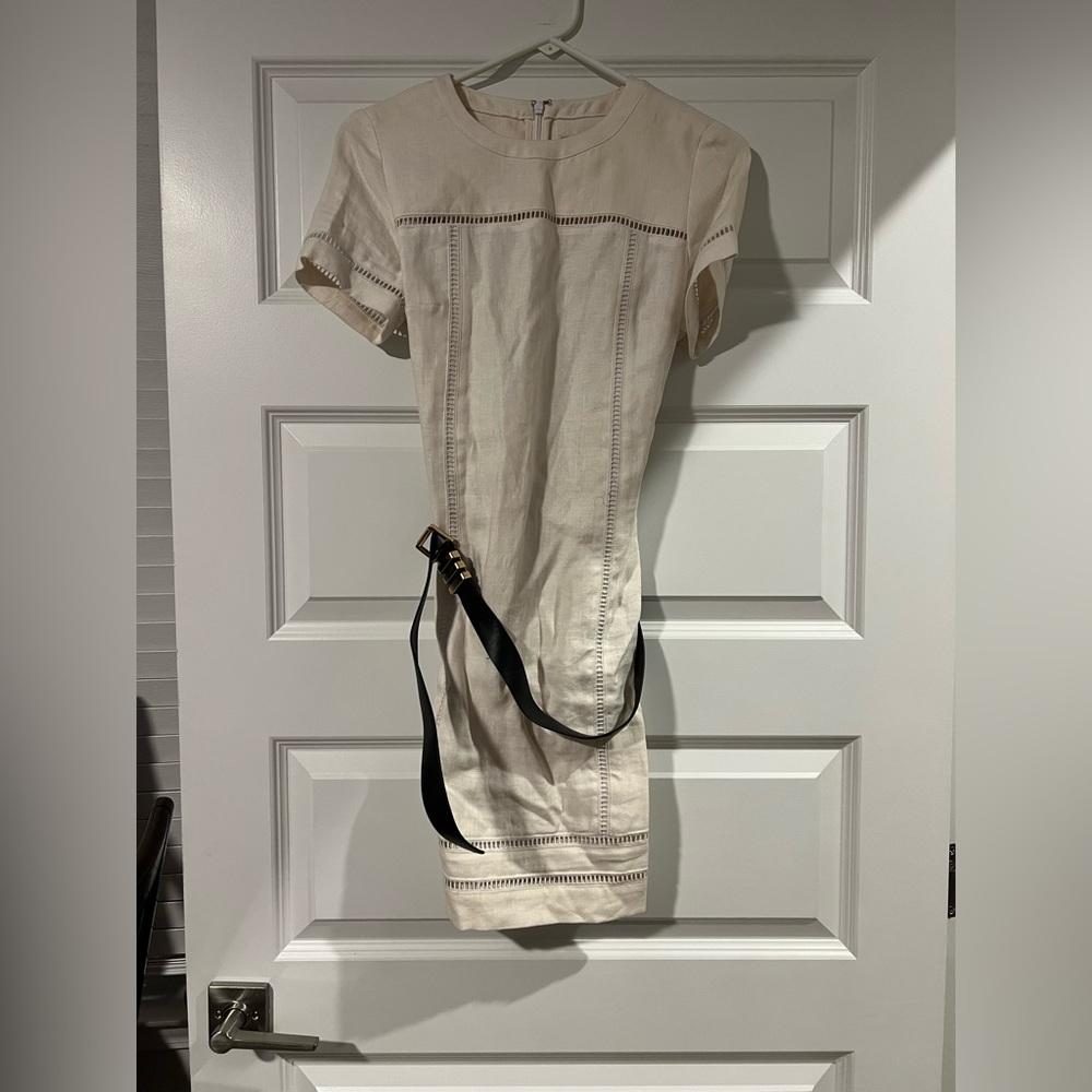 Michael Kors Cream Mini Dress with Black Accent